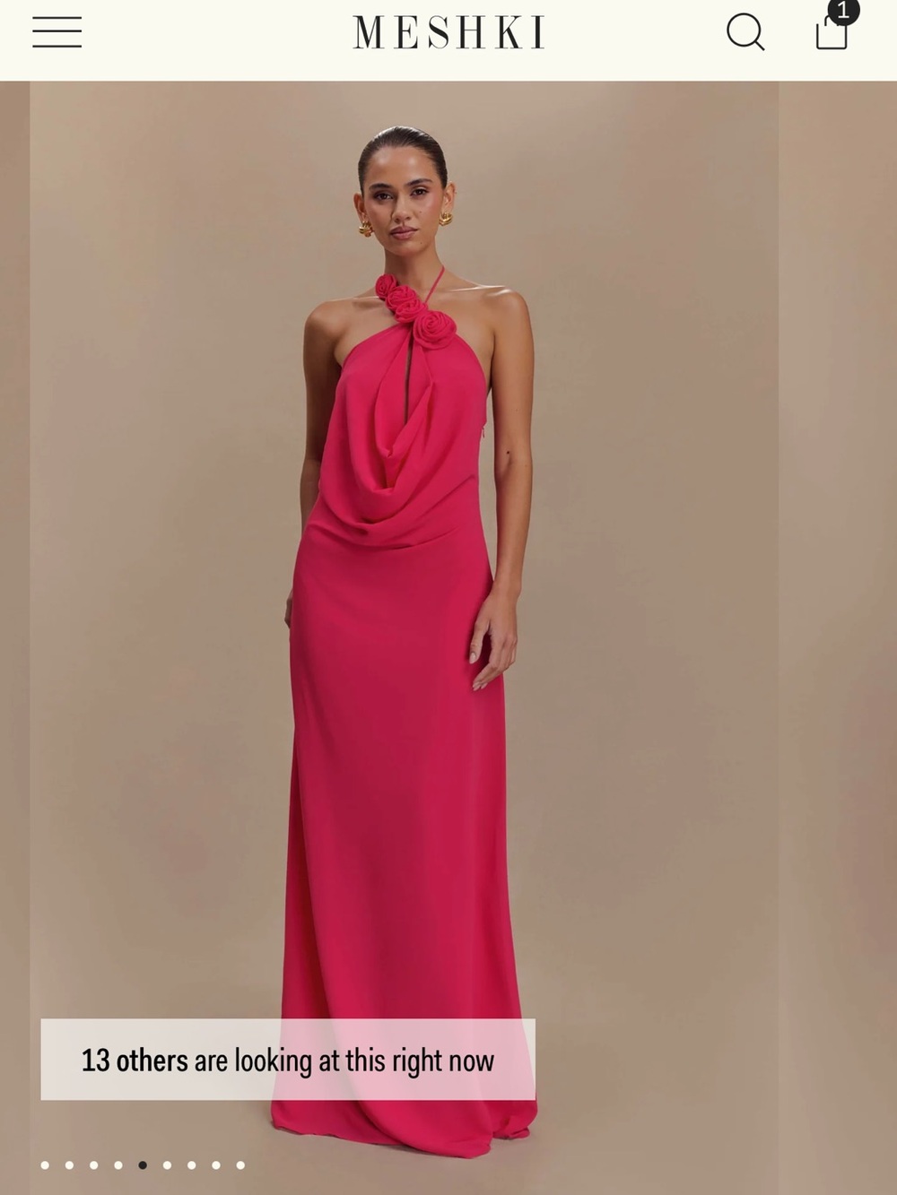 Meshki Rosalia Dress in Raspberry - Picture 4 of 5